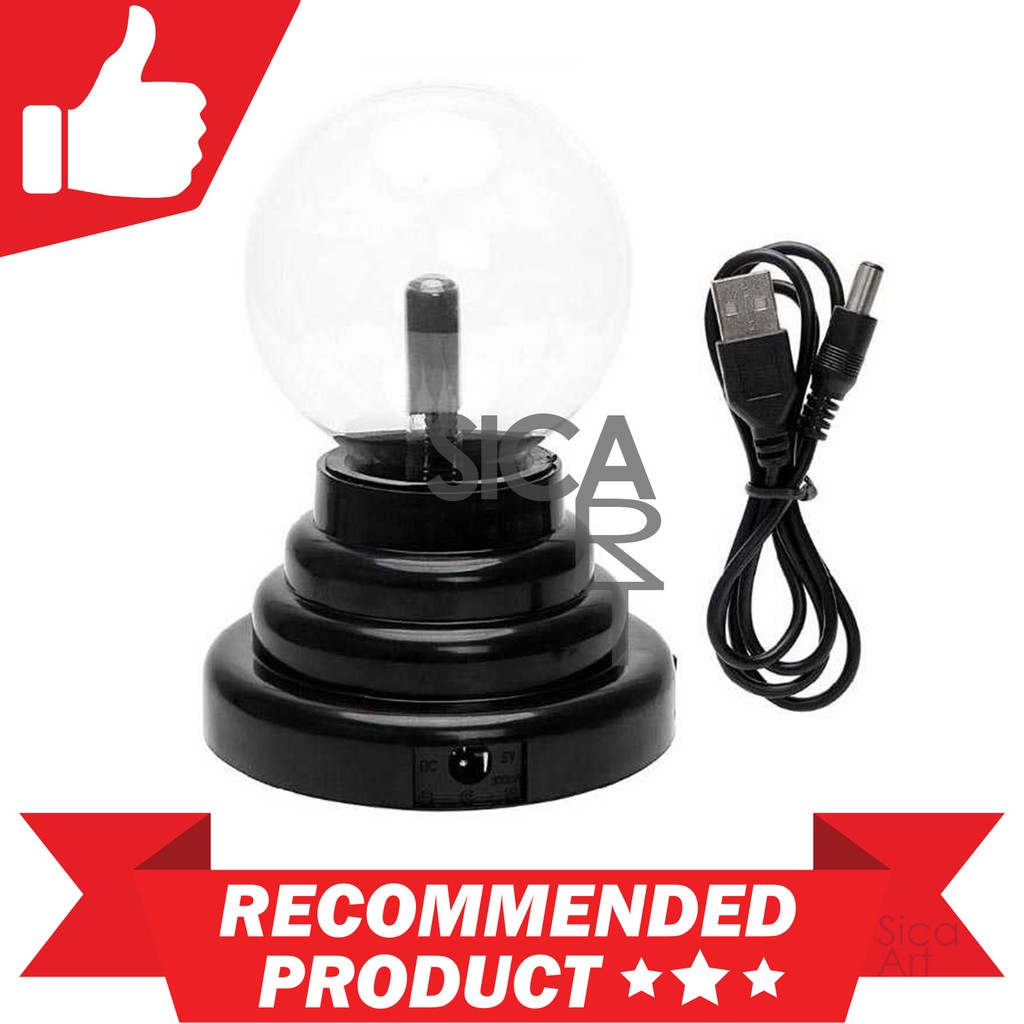 Pajangan Lampu Bola Kristal Plasma Light Sphere