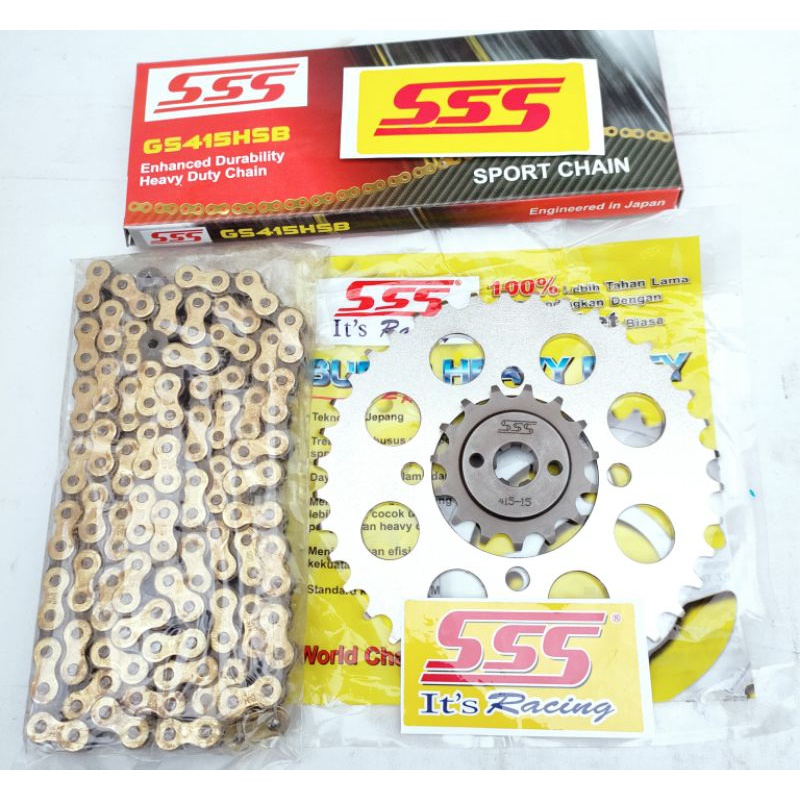 GIR GEAR GEARSET SSS 415 JUPITER Z VEGA R RXKING JUPITER MX F1 ZR F1ZR RX KING RXK MX NEW RXZ TIARA ORIGINAL FULL SSS GIRSET SSS