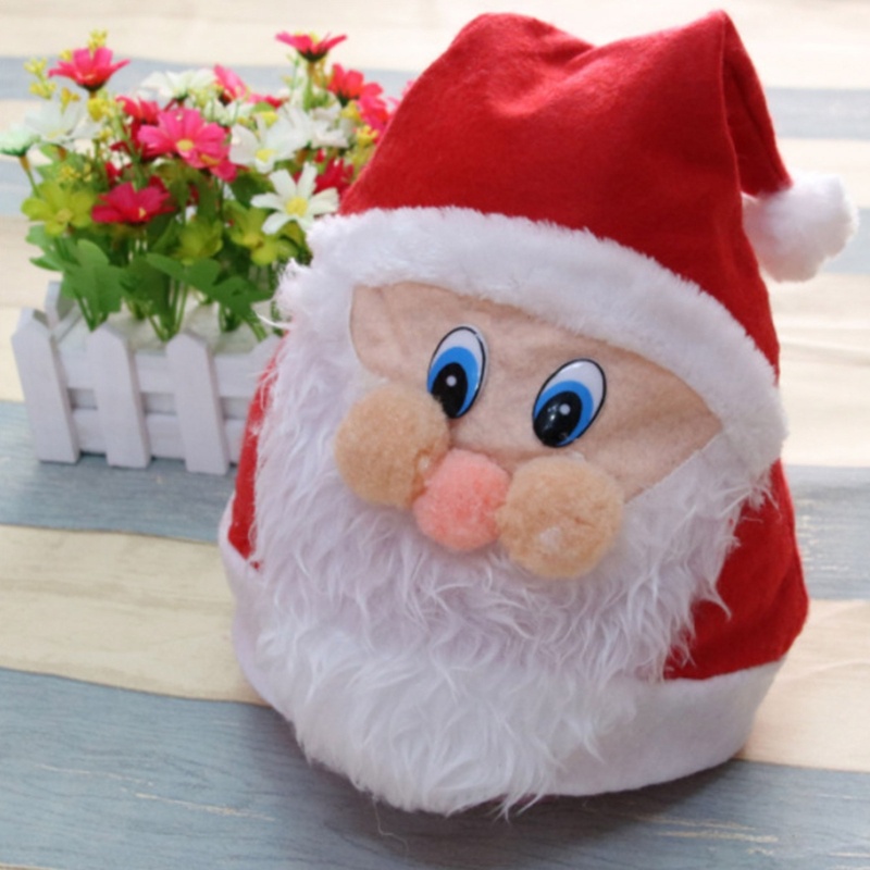 Topi Santa Claus Satu Ukuran Untuk Pesta Natal 23.62 In