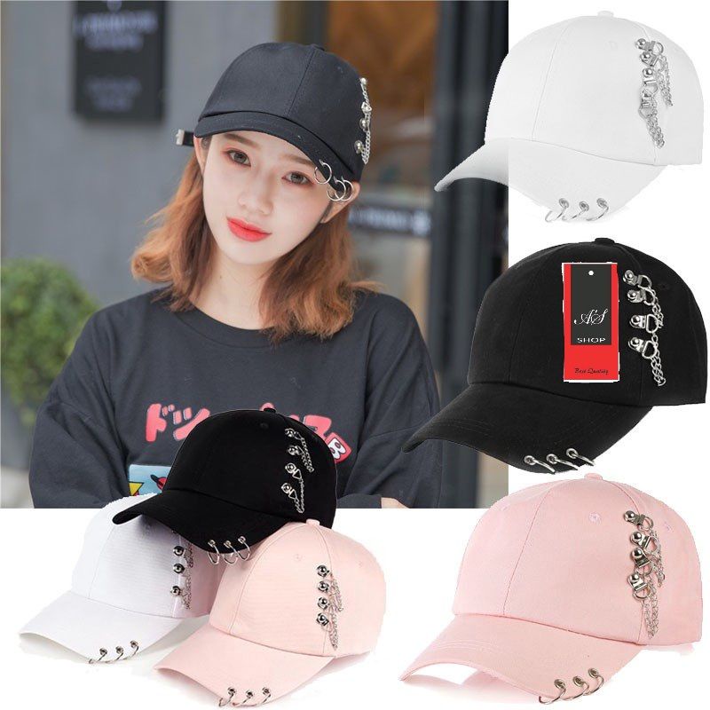 Topi Korea Baseball Cap Snapback dengan Ring Besi Adjustable