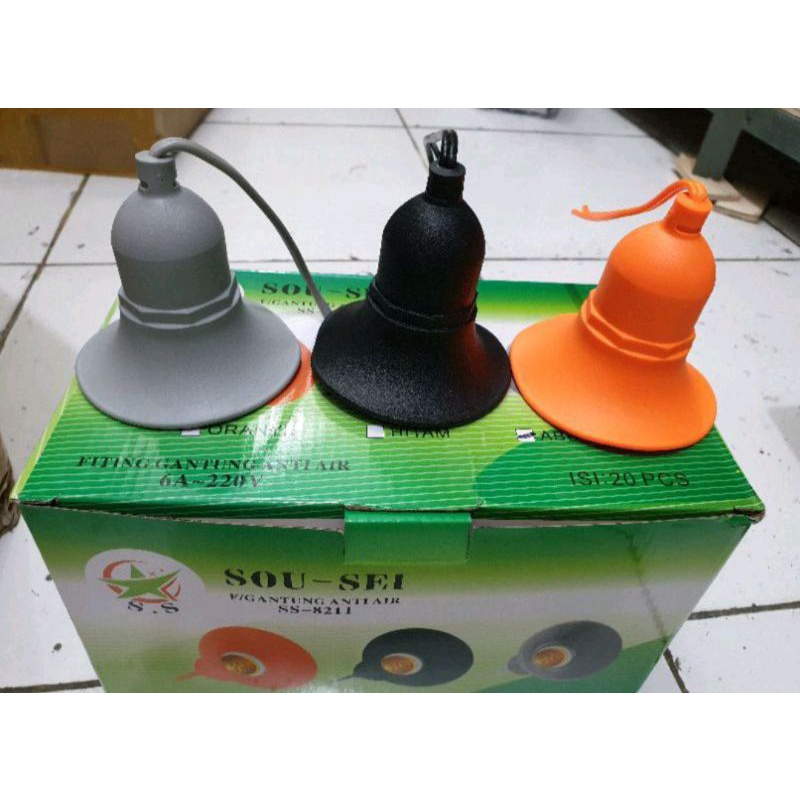 Fiting Gantung Karet E-27/Fiting Topi Anti Air