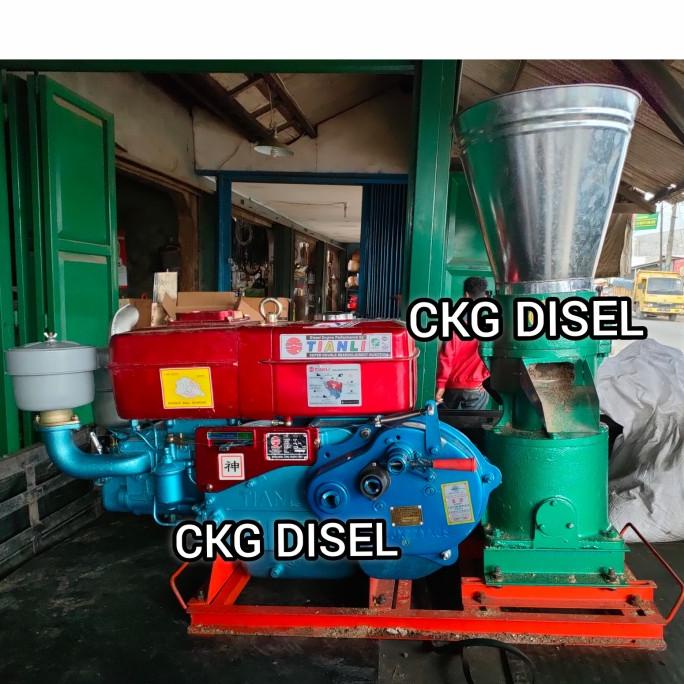 Mesin Pembuat Pakan / Pelet Kl250 + Ricoil Stater + Diesel Tianli 24Pk