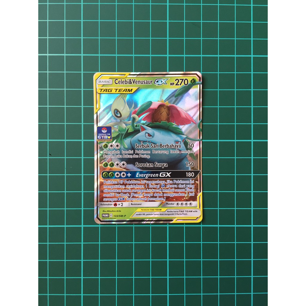 Celebi & Venusaur GYM GX RR Tag Team Kartu Pokemon TCG Indonesia Tagteam