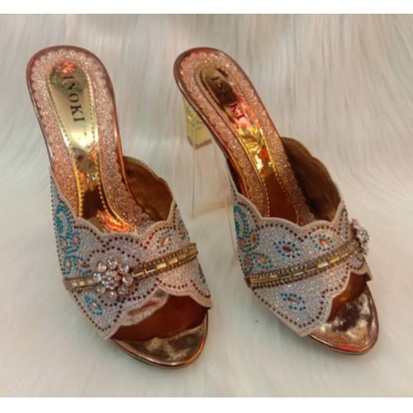 SANDAL KONDANGAN WANITA MEWAH HAK TAHU HEELS MURAH UNTUK KONDANGAN &amp; SESERAHAN NW