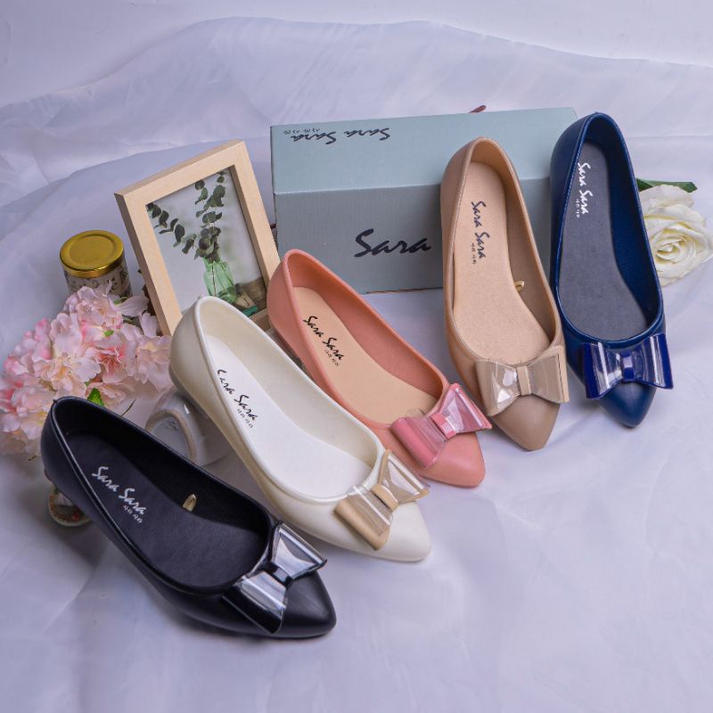 sepatu wanita sarasara flat shoes jelly jelita/sepatu jelly sara sara jelita