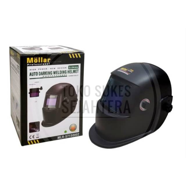 Helm Las Otomatis Mollar / Auto Darkening Helmet / Kedok Las  Topeng Kedok Las