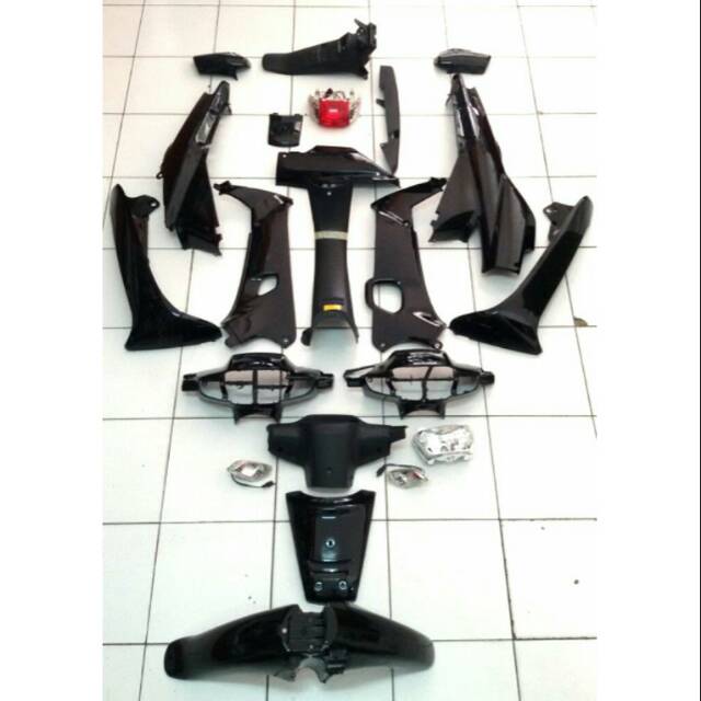 Full set body alus honda supra x Lama atau supra fit 2003 2004 2005 bonus striping