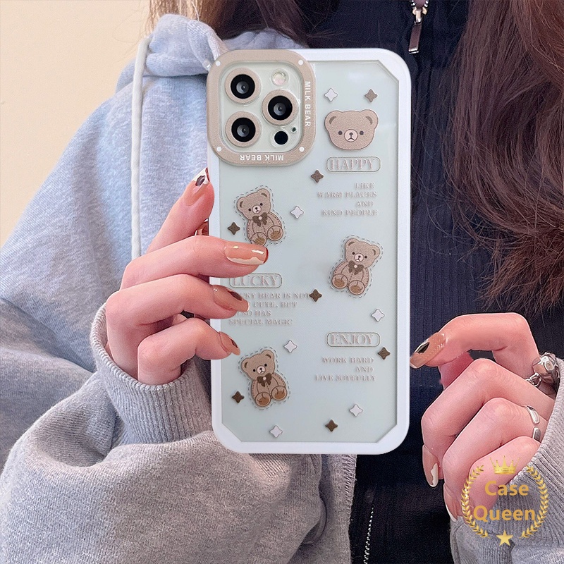 Soft Case Bahan Tpu Desain Boneka Beruang Untuk Iphone Xr 11 12 13 Pro Max X 7 8 6 6S Plus Xs Max SE 2020