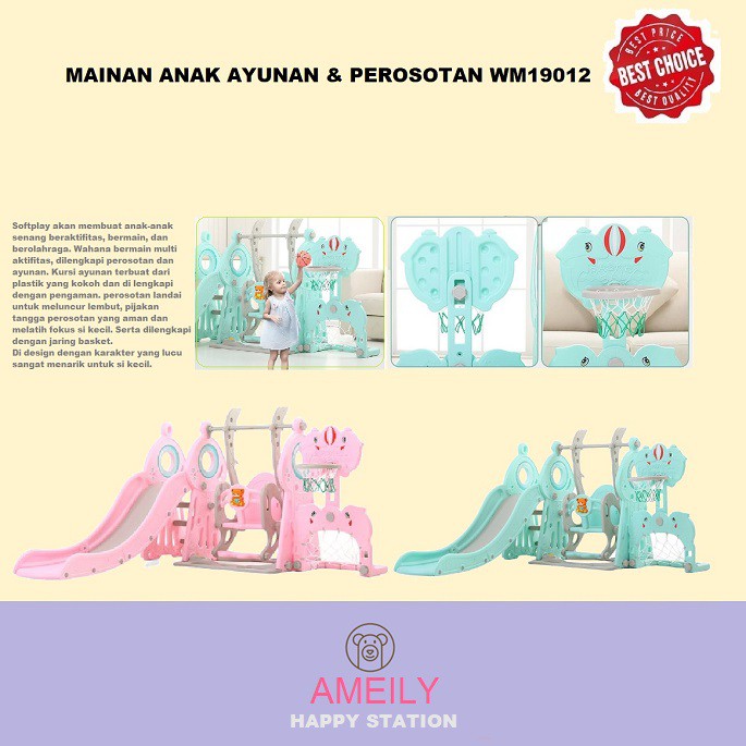 Mainan Anak Ayunan dan Perosotan Anak WM 19012