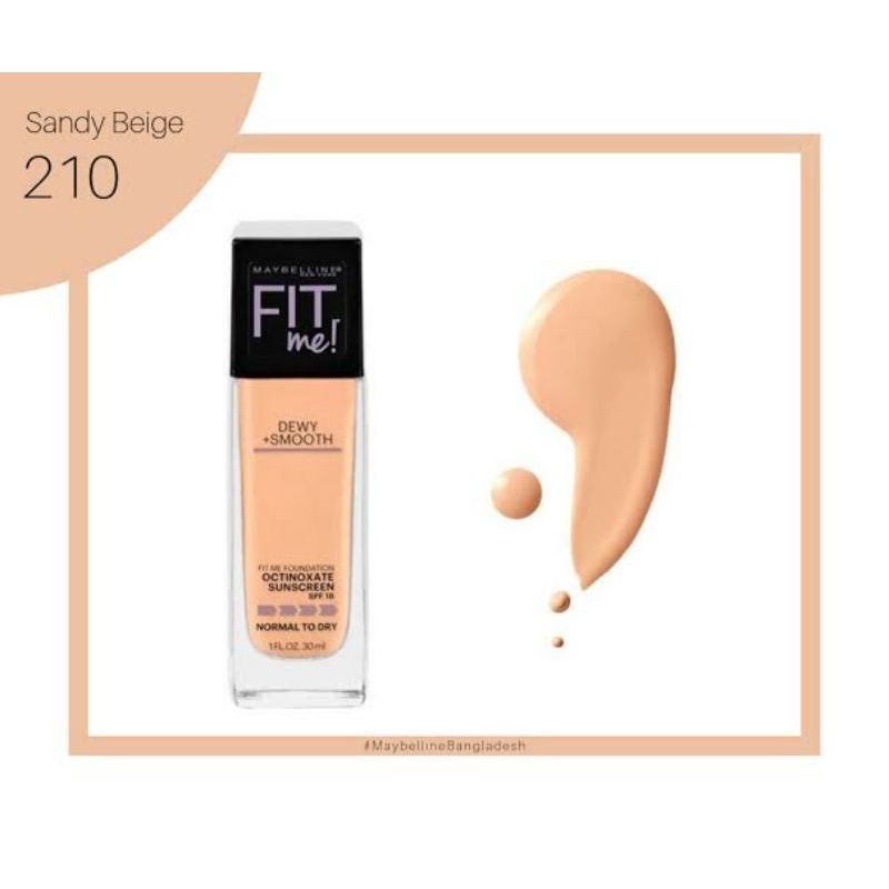 Maybelline Fit me Matte + Poreless LiQuid Foudation 18 gr Dewy +Smooth Foundation spf 23 30ml