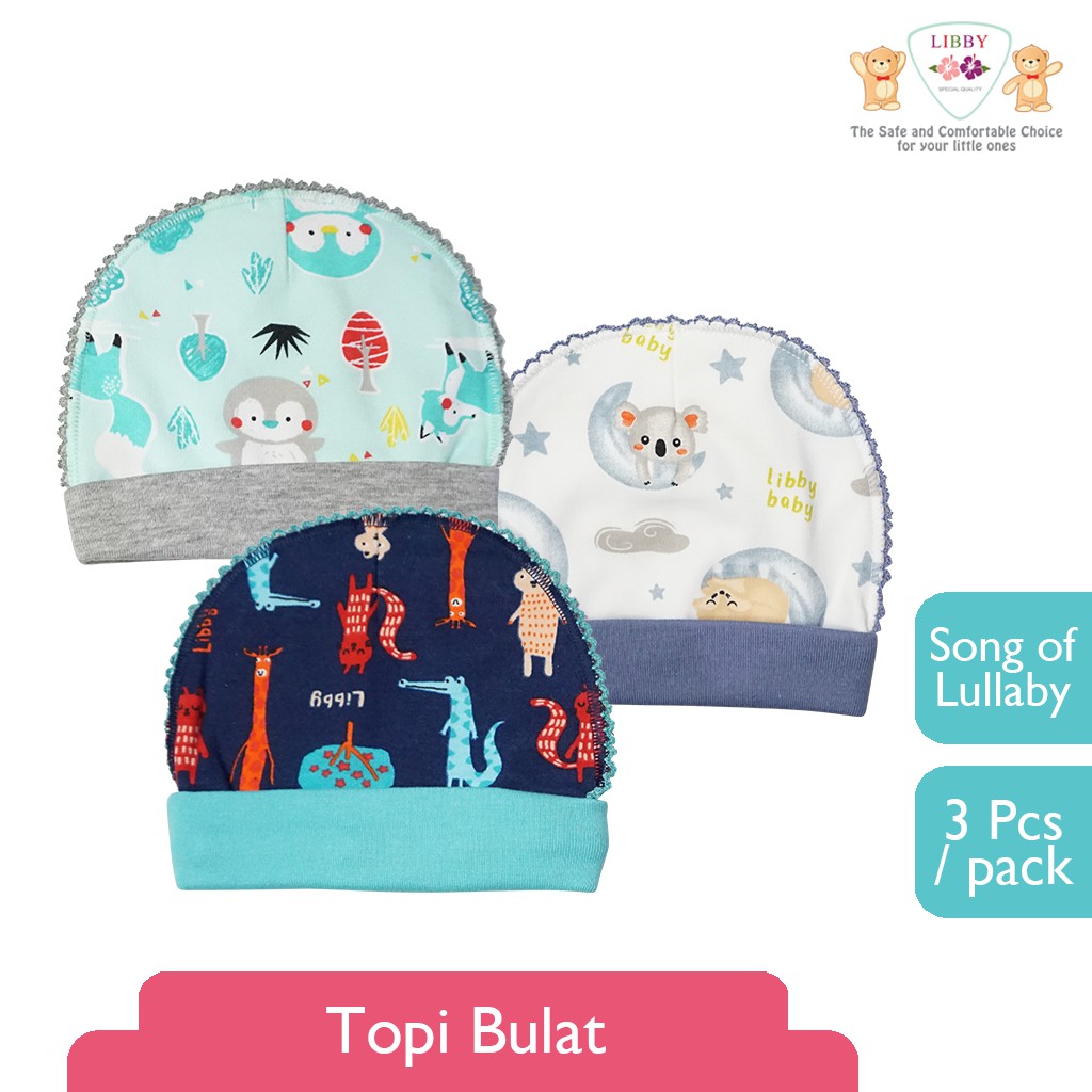 LIBBY Topi Motif Song Of Lullaby (1 pcs)-Topi Bulat