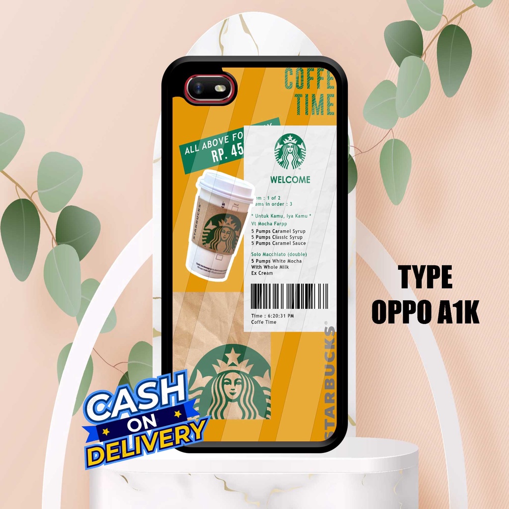 SRC Case Hardcase OPPO A1K motif Starbucks A Glossy 2D Terbaru Casing Silikon Softcase Aero Case Kil