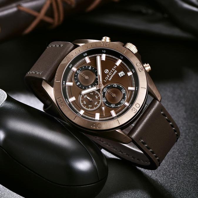 Kusus Hari Ini Lofoten Watch - Jam Tangan Pria - Sapphire - F-6504M - Chronograph - Random Sale