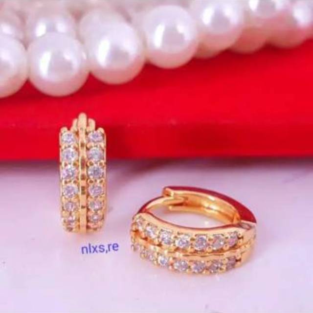 Anting titanium A7,awet,tahan lama,cantik,cocok anak dan dewasa