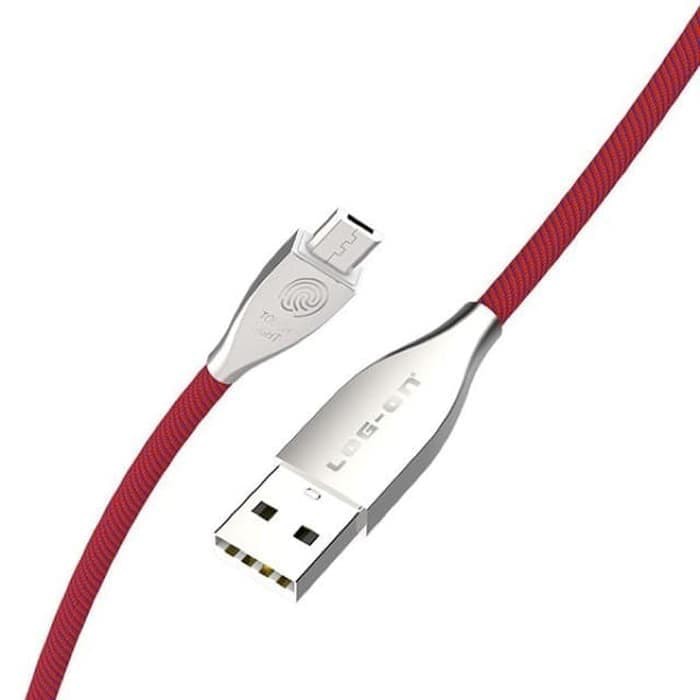 KABEL DATA TOUCH LIGHT LO-CB60 MICRO USB-V8 21A FAST CHARGING LOG-ON