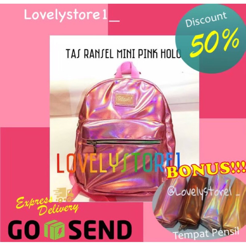 Tas hologram Ransel mini hologram ransel hologram backpack hologram Ransel mini Tas wanita tas kulit