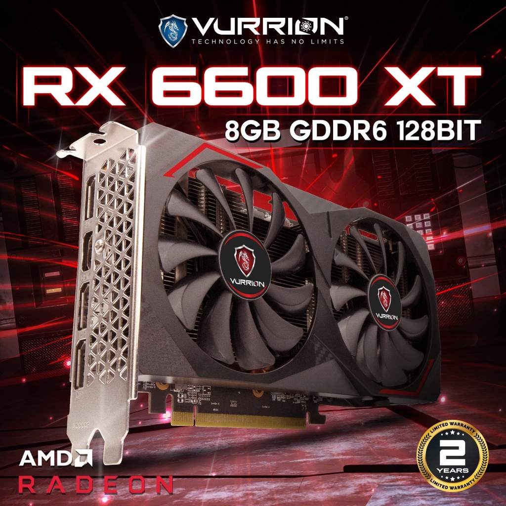 vga card amd radeon rx 6600 xt 8gb gddr6 128bit   rx6600 ddr6 resmi