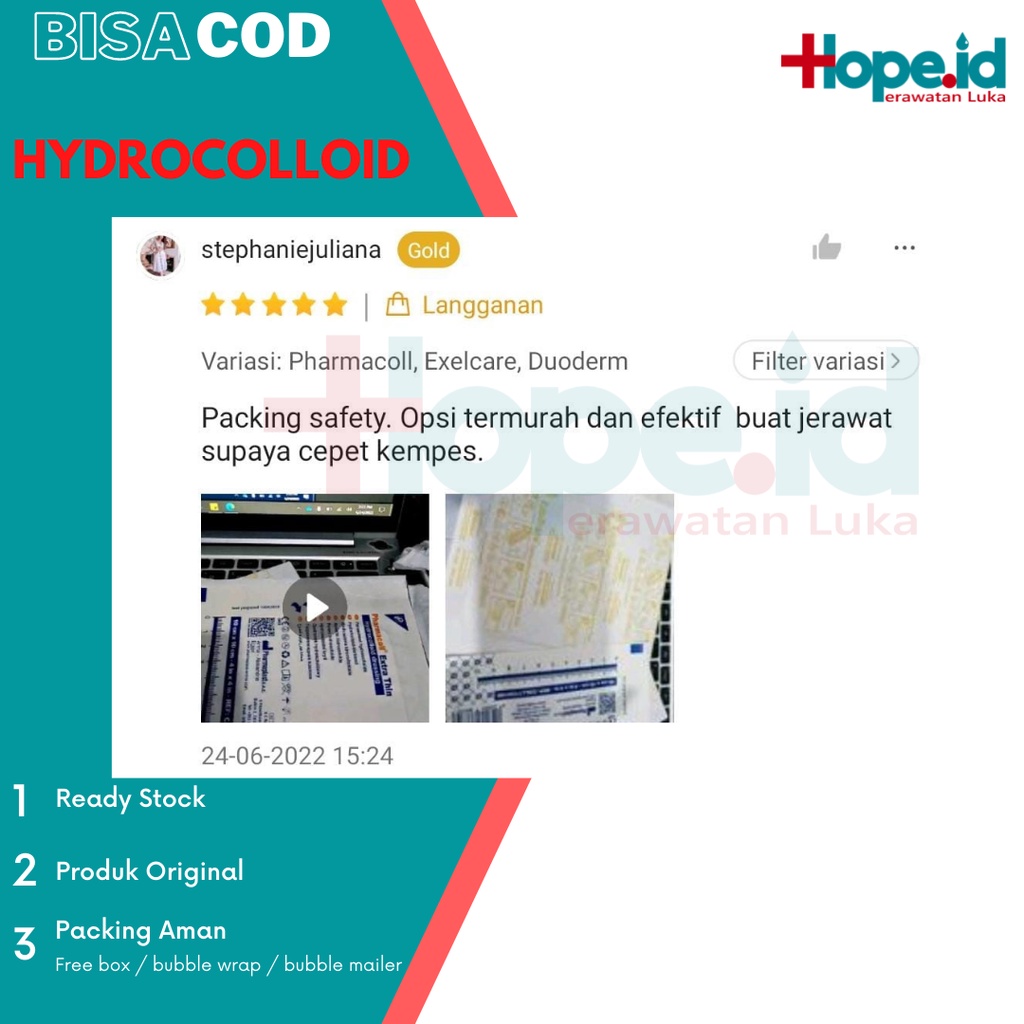 Hydrocolloid Extra Thin Acne Pimple Patch 10 cm x 10 cm | Exelcare | Pharmacoll | Duoderm | Innomed | Focallure | Nourish