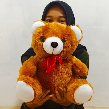 Boneka Beruang Teddy Bear Ukuran 40 Cm Lucu Imut Bahan Halus Kualitas SNI Tedy Ber Beruang Doll