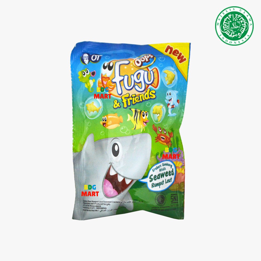 

Oops Fugu & Friend Rasa Seaweed Rumput Laut Halal MUI - 14gr