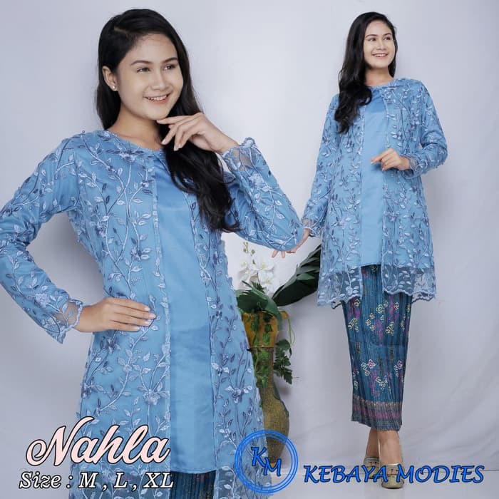 set kebaya tulle nahla ternew