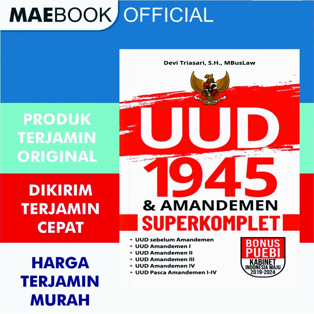 Buku Uud 1945 & Amandemen Superkomplet - Charissa