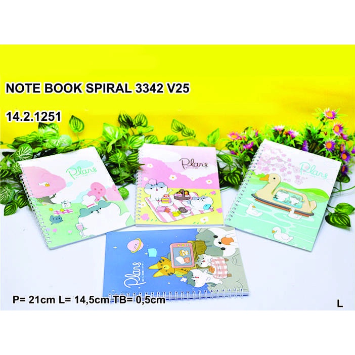 

Note Book buku diary buku catatan A5 Spiral 3342 V25