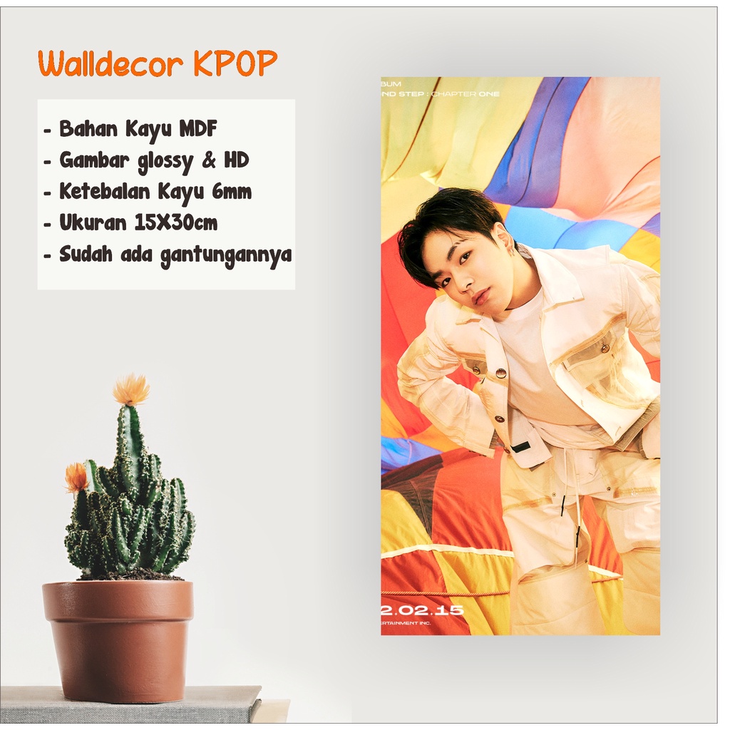 WALLDECOR TREASURE JAEHYUK UKURAN 15X30 CM WALL DECOR POSTER KAYU HIASAN DINDING KPOP