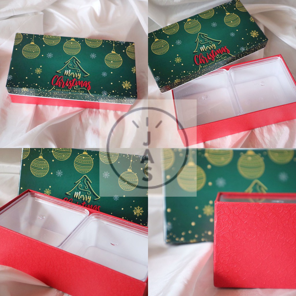 

kotak kue 22x11x8 hard box / hand made / box kue edisi natal