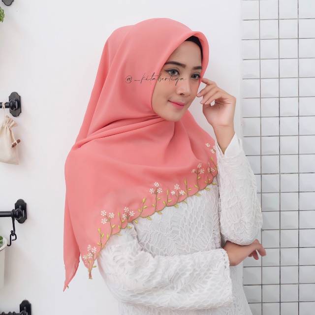 hijab bordir jilbab bordir paris "MODEL MEWAH" termurah