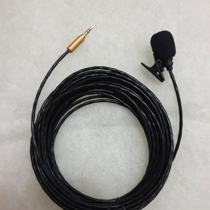 Jual Kabel Mini Microphones Mic Clip on Audio sound system 5 Meter