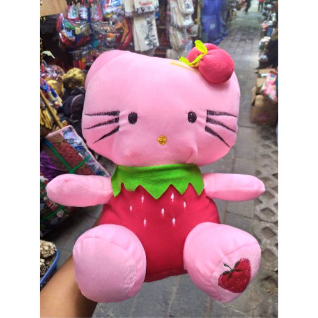 (BISA COD) BONEKA HELLO KITTY UKURAN SEDANG BAHAN DAKRON 35x25 cm - MAINAN ANAK HADIAH WISUDA MURAH