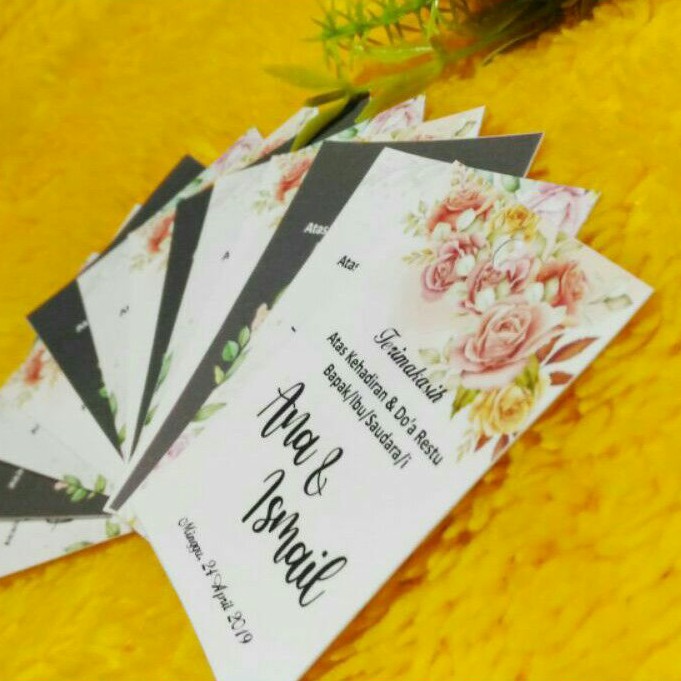 Kartu Ucapan Terimakasih/Souvenir/Kupon ukuran 4x6 cm