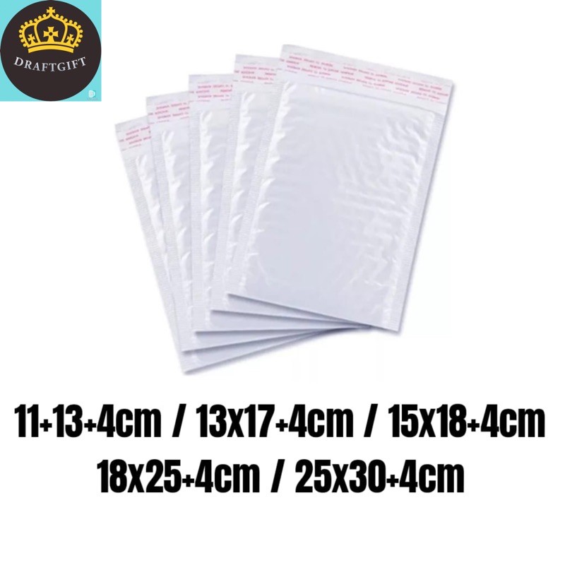 

Bubble Polymailers putih