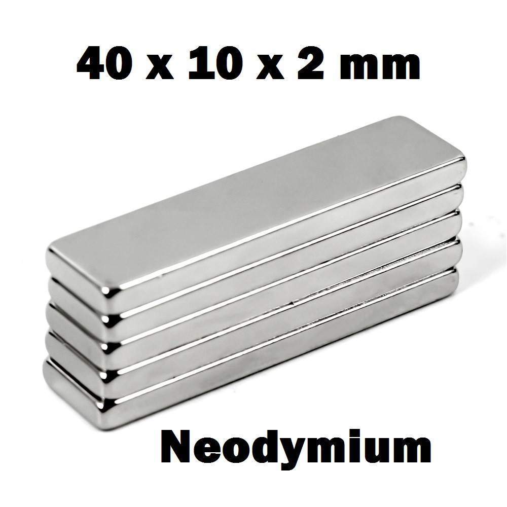 Jual Super Neodymium N52 Kepingan persegi kotak NdFeB 40 x 10 x