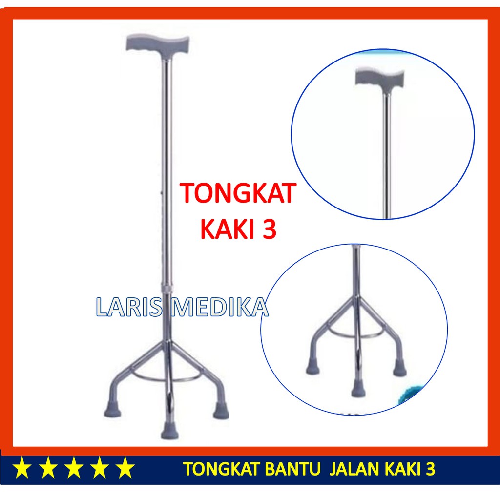 (Original) Tongkat Jalan Kaki 3 / Tongkat Orang Tua / Tongkat Jalan/Tongkat Sella Exp Lama Termurah