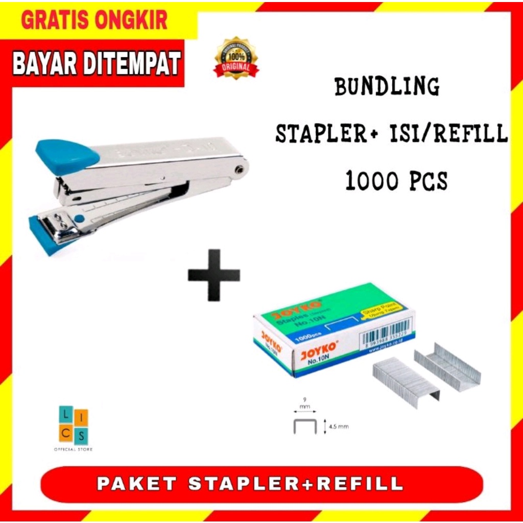 

Paket Stapler HD-10 + Isi Refill No.10 Set