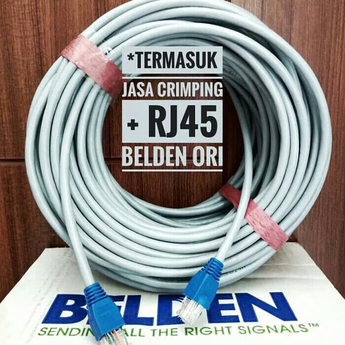 60 METER BELDEN KABEL LAN UTP CAT6 ORIGINAL SIAP PAKAI