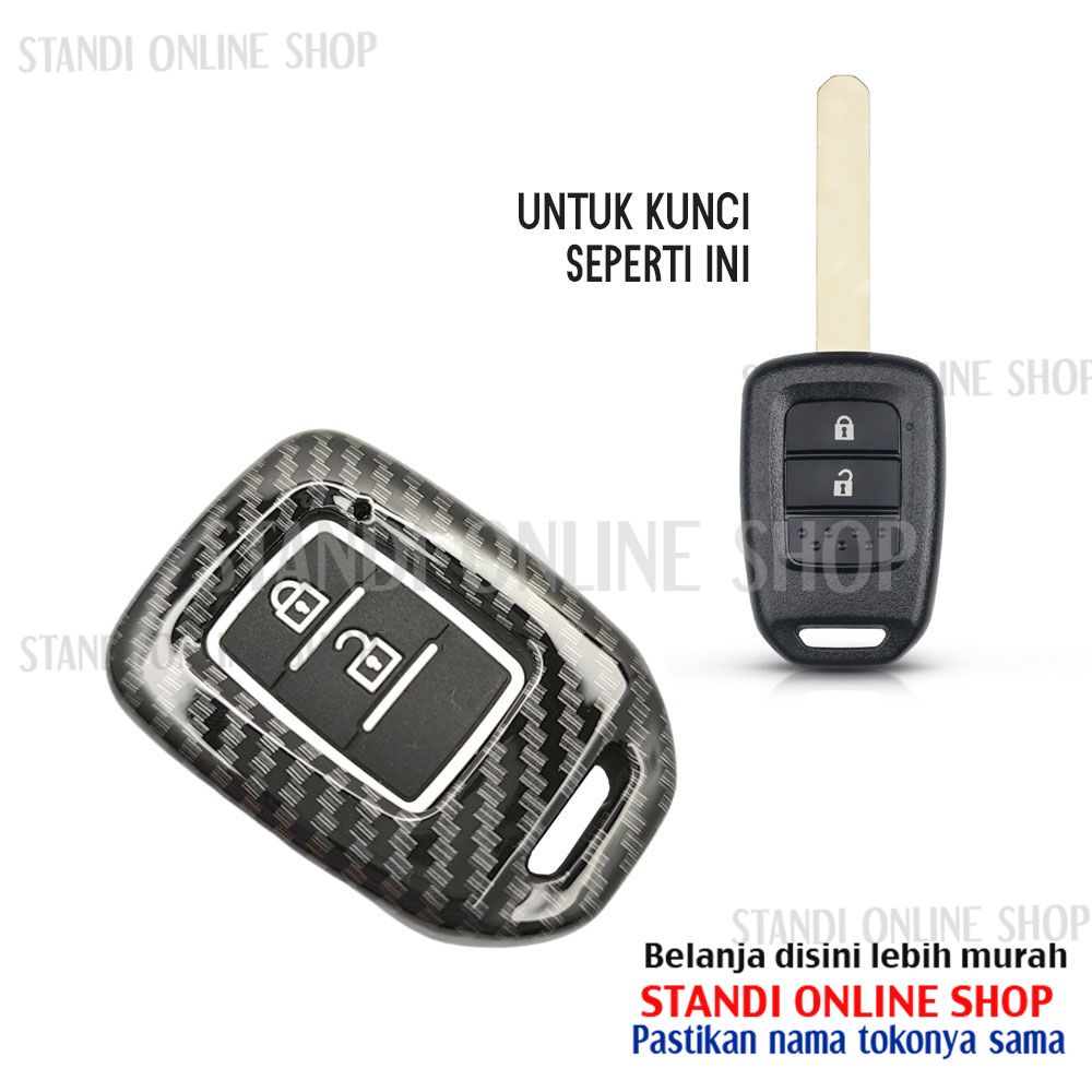 Cover Remote Sarung Kunci Carbon Case Honda HR-V HRV Tipe S