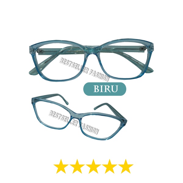 Kacamata Anti Radiasi HP Komputer Anti Sinar Biru Blue Ray  Frame Kacamata Anti Radiasi Wanita dan Pria Korean - Kacamata Stylish Lucu Oval No Case