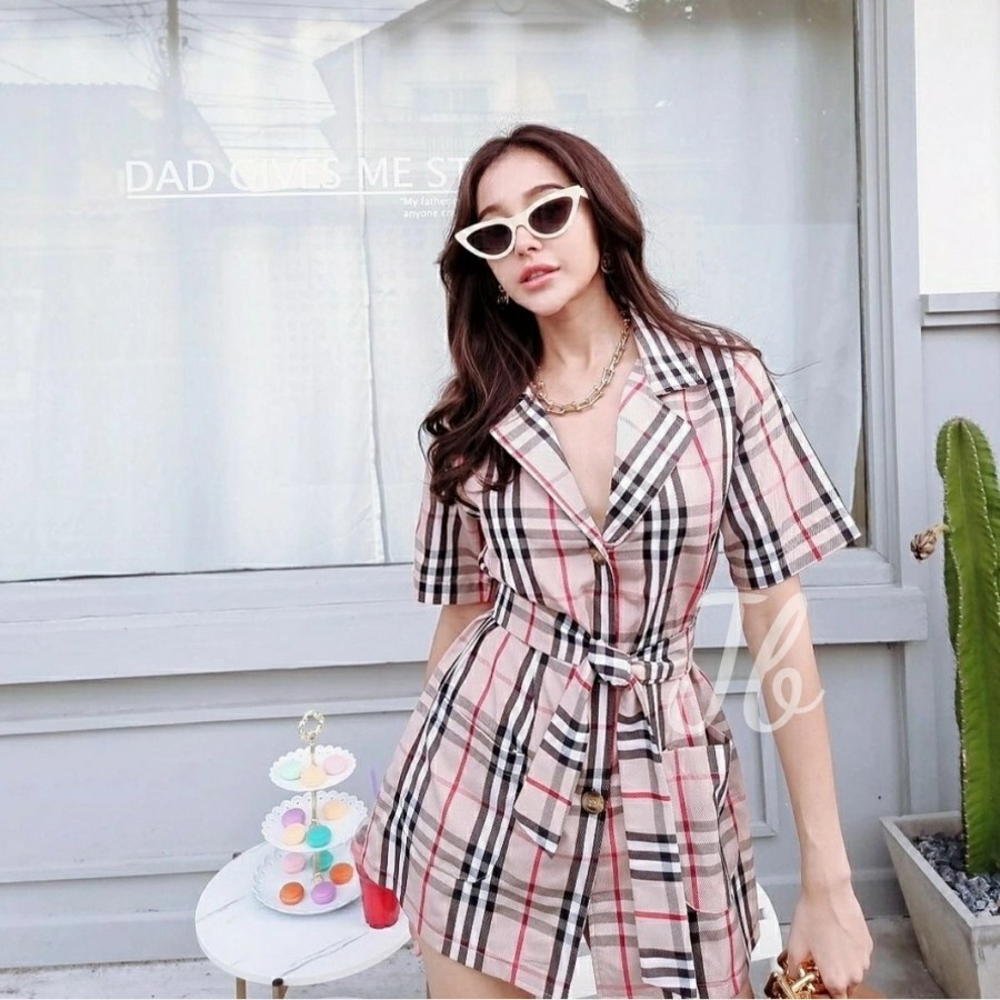 Blazer Wanita Korea Kekinian Fashion Baju Rompi Blezer Pakaian  BBR PAULINA