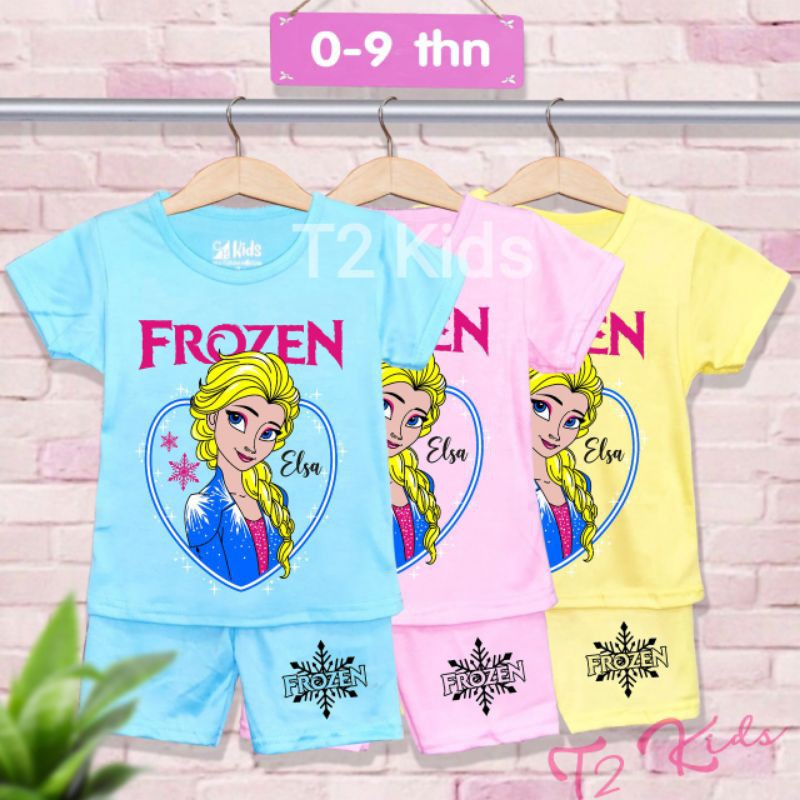 KAOS ANAK FROZEN /SETELAN ANAK FROZEN /setelan anak perempuan