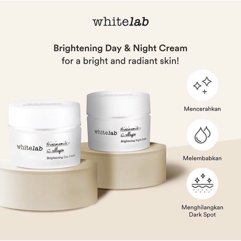 WHITELAB DAY CREAM WHITELAB NIGHT CREAM | Cream Siang Cream Malam Whitelab
