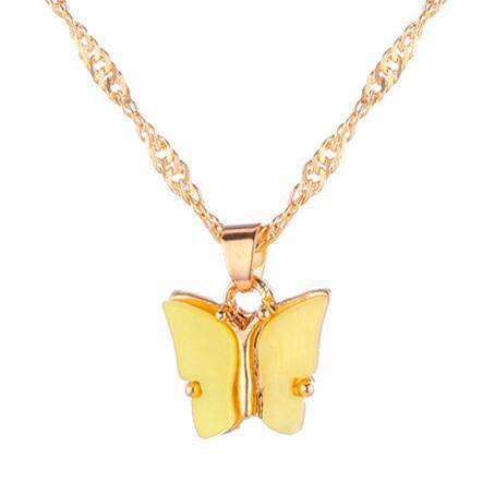 【D.G.C 】✅✨COD Kalung Butterfly Necklace Rantai Akrilik Kupu-kupu L103