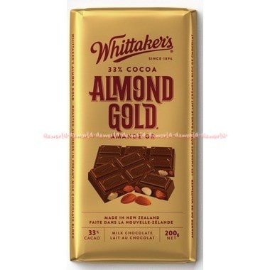 

WHITTAKERS ALMOND GOLD 200GR COKELAT PUTIH PREMIUM