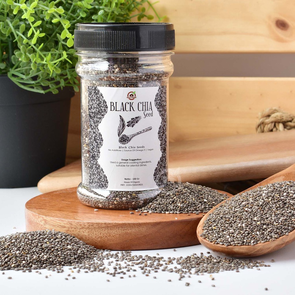 Organic Black Chia Seeds ( Botol ) 100 Gr