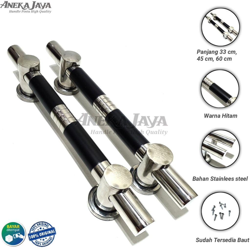 Satu set handle pintu rumah 33 cm 45 cm 60 cm murah minimalis tarikan pintu stainless gagang pintu