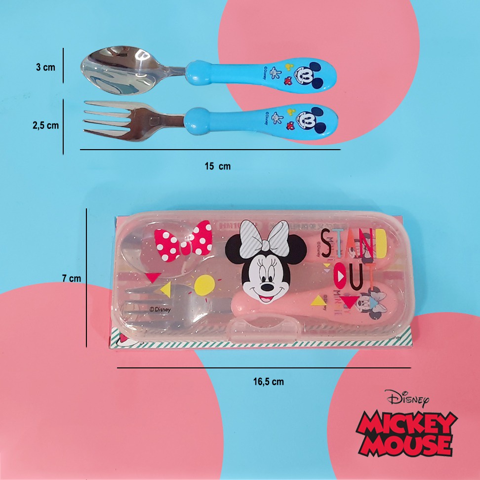 ORIGINAL DISNEY Mickey Minnie Baby spoon fork set HM1675