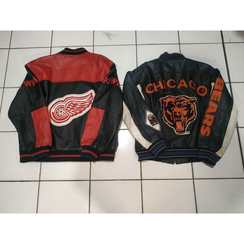 varsity jaket vintage NFL Chicago Bears leather second