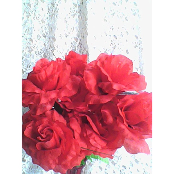 Bunga Mawar Artifisial MerahBesar